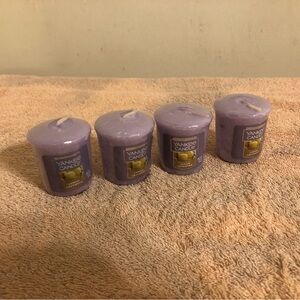 Lot of 4 Yankee Candle Lemon Lavender Votive Candles Discontinued NIP